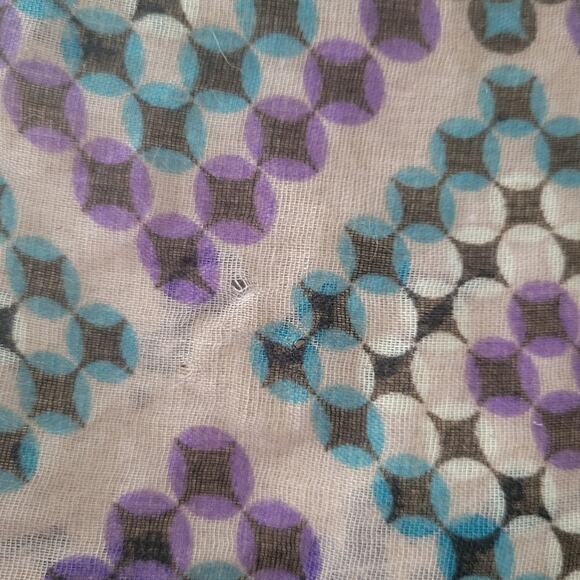 Rampage circle scarf, black, purple & blue geometric pattern - Picture 2 of 3